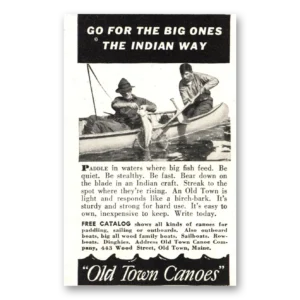 1948 Old Town Canoe Print Ad | Indian Way