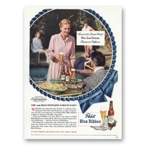 1948 Pabst Blue Ribbon Beer Print Ad | Pabst