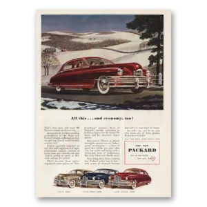1948 Packard Eight Print Ad | Economy Too