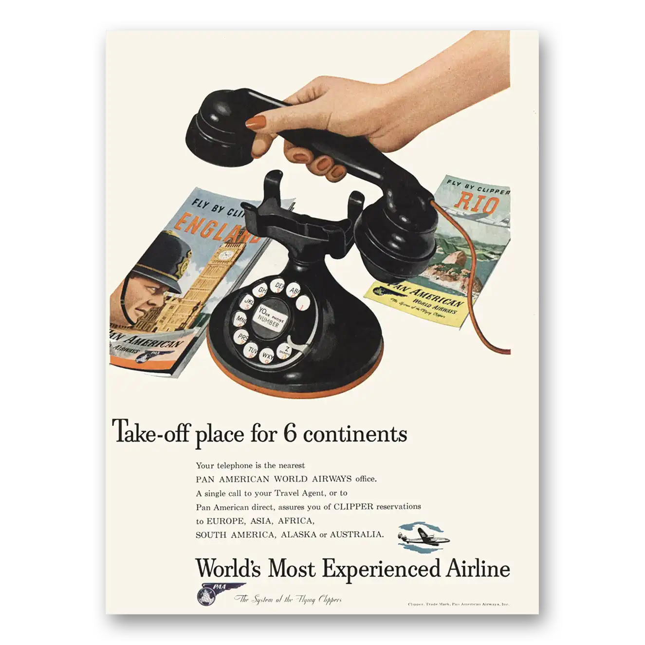 1948 Pan Am Print Ad | Take Off