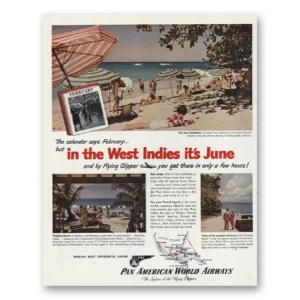 1948 Pan Am Print Ad | West Indies