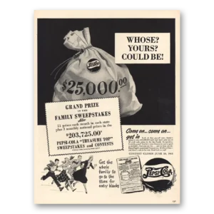 1948 Pepsi Print Ad | Family Sweepstakes