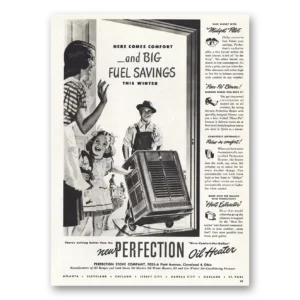 1948 Perfection Oil Heater Print Ad | Midget Pilot