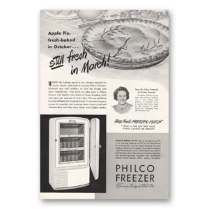 1948 Philco Freezer Print Ad | Apple Pie