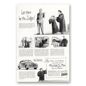 1948 Plymouth Print Ad | Be Judges