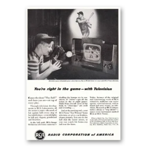 1948 RCA Television Print Ad | Right Game Tv