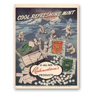 1948 Richardsons Print Ad | Cool Refreshing Mint
