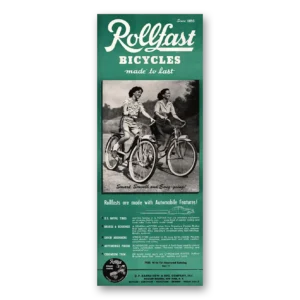 1948 Rollfast Bicycles Print Ad | Automobile