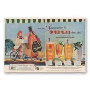 1948 Schenley Whiskey Print Ad | Summertime