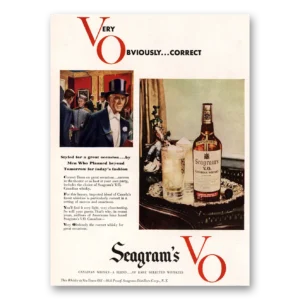 1948 Seagrams VO Whisky Print Ad | Great Occasion
