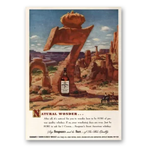 1948 Seagrams 7 Crown Whiskey Print Ad | Natural Wonder