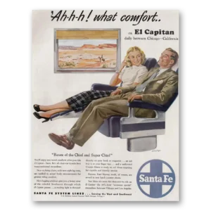 1948 Santa Fe Railway Print Ad | Ahhh