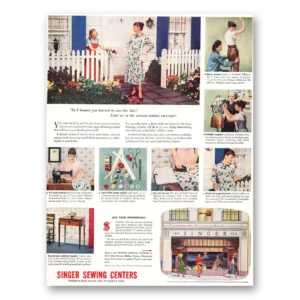 1948 Singer Sewing Centers Print Ad | Lessons Learned