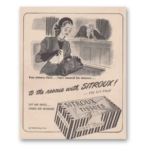 1948 Sitroux Tissues Print Ad | Tissues Rescue