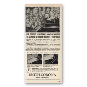 1948 Smith Corona Typewriters Print Ad | Secretaries