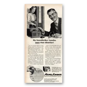 1948 SoundScriber Print Ad | Handles More
