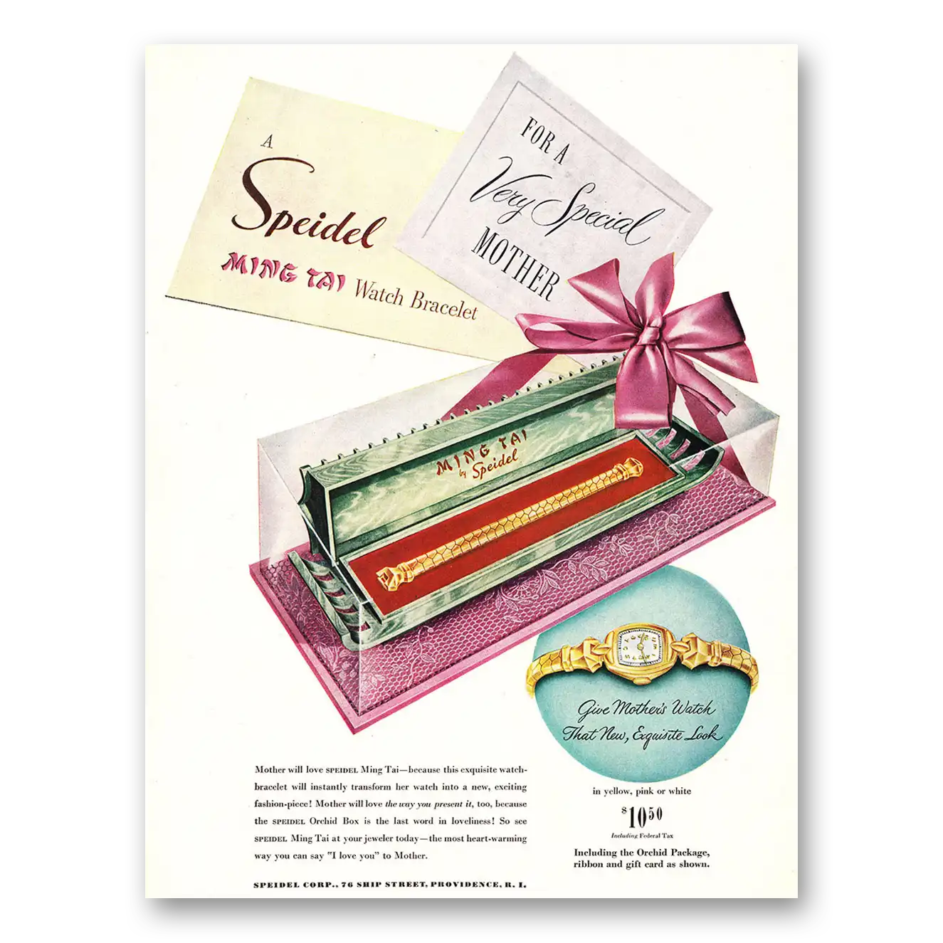 1948 Speidel Watchband Print Ad | Ming Tai Watch