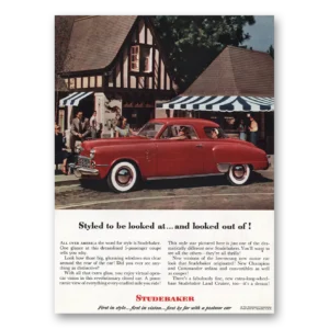 1948 Studebaker Land Cruiser Print Ad | Styled
