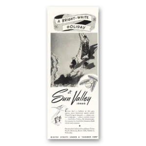 1948 Sun Valley Idaho Print Ad | Bright White Holiday