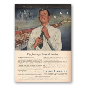 1948 Union Carbide Print Ad | Fabrics