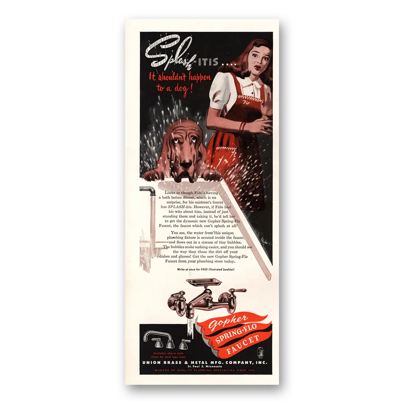 1948 Union Brass & Metal Print Ad | Splash