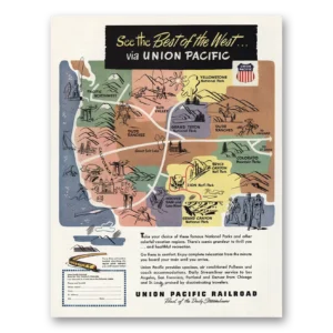 1948 Union Pacific Railroad Print Ad | Best Of The West
