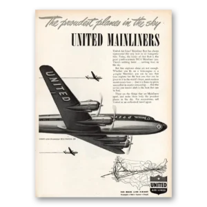 1948 United Airlines Print Ad | Proudest Planes
