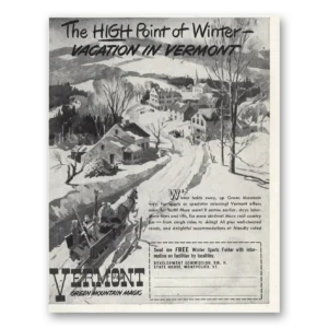 1948 Vermont Print Ad | High Point