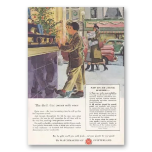 1948 Watchmakers of Switzerland Print Ad | Christmas