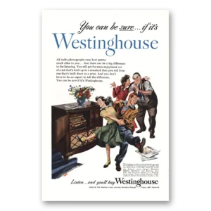 1948 Westinghouse Radio Phonograph Print Ad | Pretty Much Alike