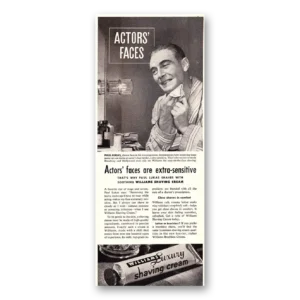 1948 Williams Shaving Cream Print Ad | Paul Lukas
