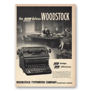 1948 Woodstock Typewriter Print Ad | Modern Up Minute
