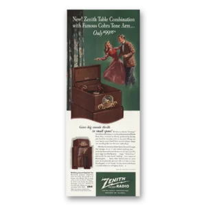 1948 Zenith Radio Print Ad | Table Combination