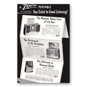 1948 Zenith Radio Print Ad | Good Listening