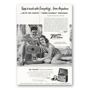 1948 Zenith Radio Print Ad | Keep In Touch