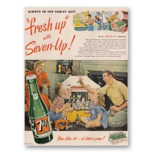 1949 7Up Print Ad | Family Act Circus