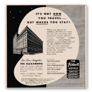 1949 Abbell Hotels Print Ad | Alexandria