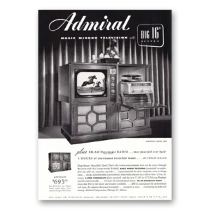 1949 Admiral Television Print Ad | Magic Mirror