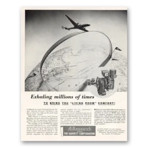 1949 Garrett AiResearch Print Ad | Exhaling Millions
