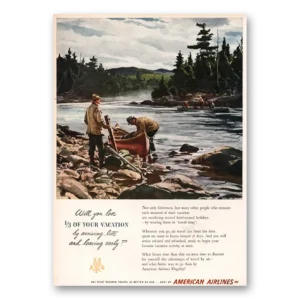 1949 American Airlines Print Ad | Not Only Fishermen