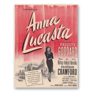 1949 Anna Lucasta Movie Promo Print Ad | Paulette Goddard