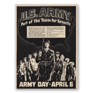 1949 US Army Print Ad | Army Day April 6