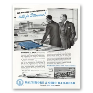 1949 Baltimore and Ohio Railroad Print Ad | Bituminous