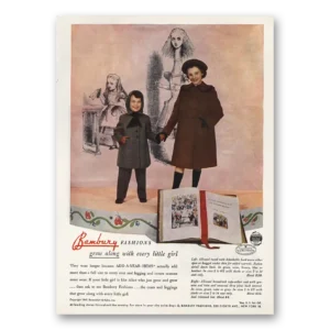 1949 Bambury Fashions Print Ad | Little Girl