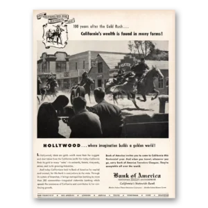 1949 Bank of America Print Ad | Hollywood