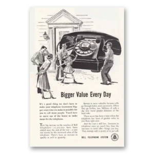 1949 Bell Telephone Print Ad | Bigger Value