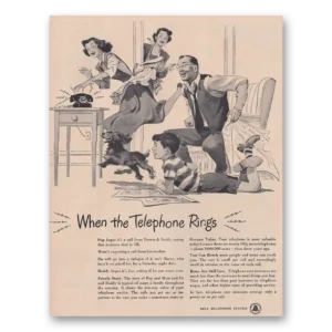 1949 Bell Telephone Print Ad | Telephone Rings