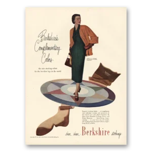 1949 Berkshire Stockings Print Ad | Complementary Colors