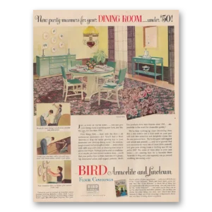 1949 Bird and Son Print Ad | Armorlite Linoleum