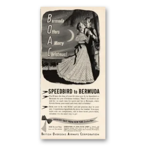 1949 British Airways BOAC Print Ad | Speedbird Bermuda